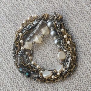 CHICO'S  Gold and Silver Multi-Strand Bracelet